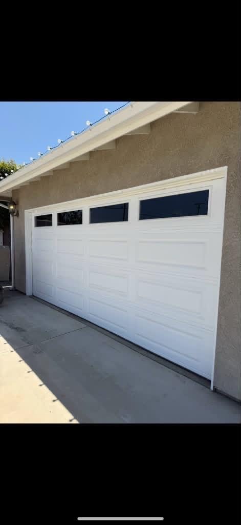 Raised-panel steel door installation, Orange County