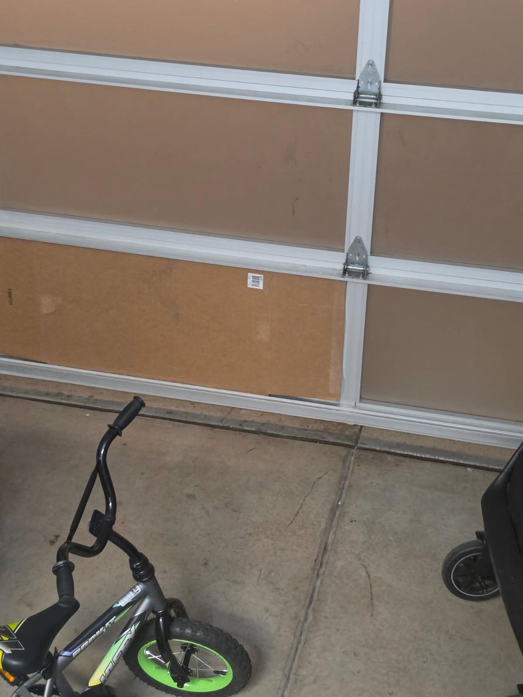 Insulated panel door, interior view